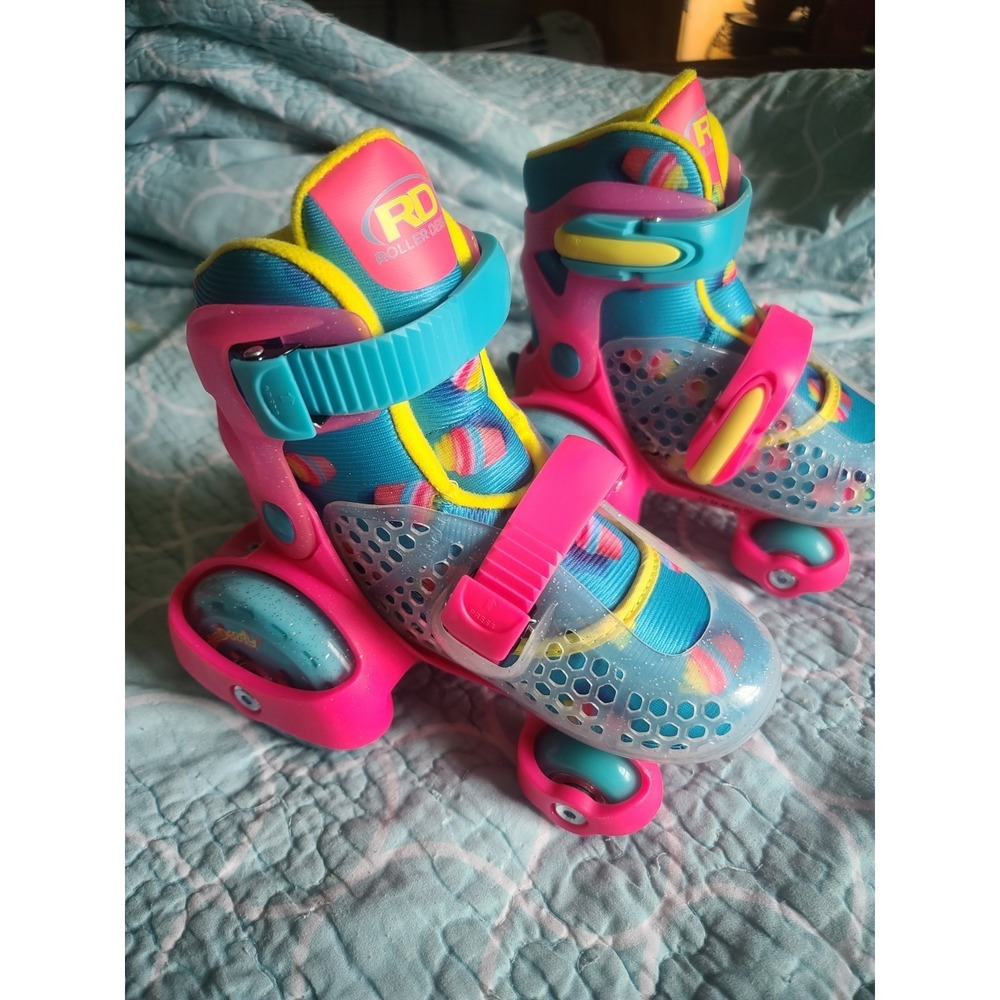 Roller Derby Unicorn 2 in 1 Adjustable Size 12-2 Four Wheel Girls Skates